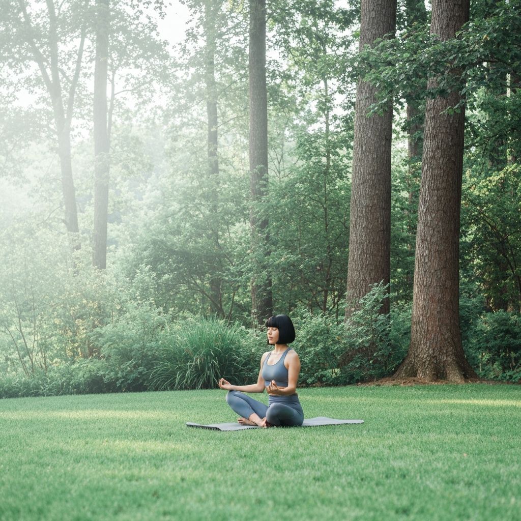Person som gör yoga i naturen